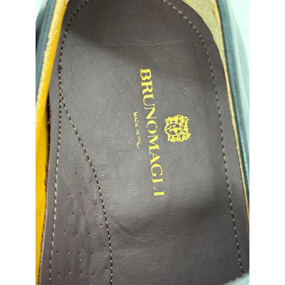 NWB Made in ITALY BRUNO MAGLI Riccardo Loafers Dress Shoes Black Leather 8.5 M